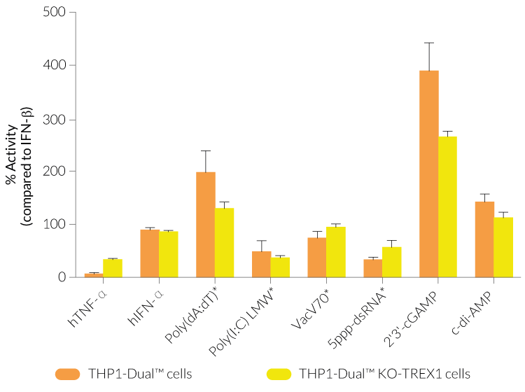 Functional validation of TREX1 knockout (IRF response)